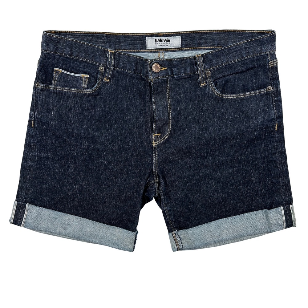Baldwin Shorts Womens 30 The Jones The Short Selvedge Raw Denim‎ Red Line USA